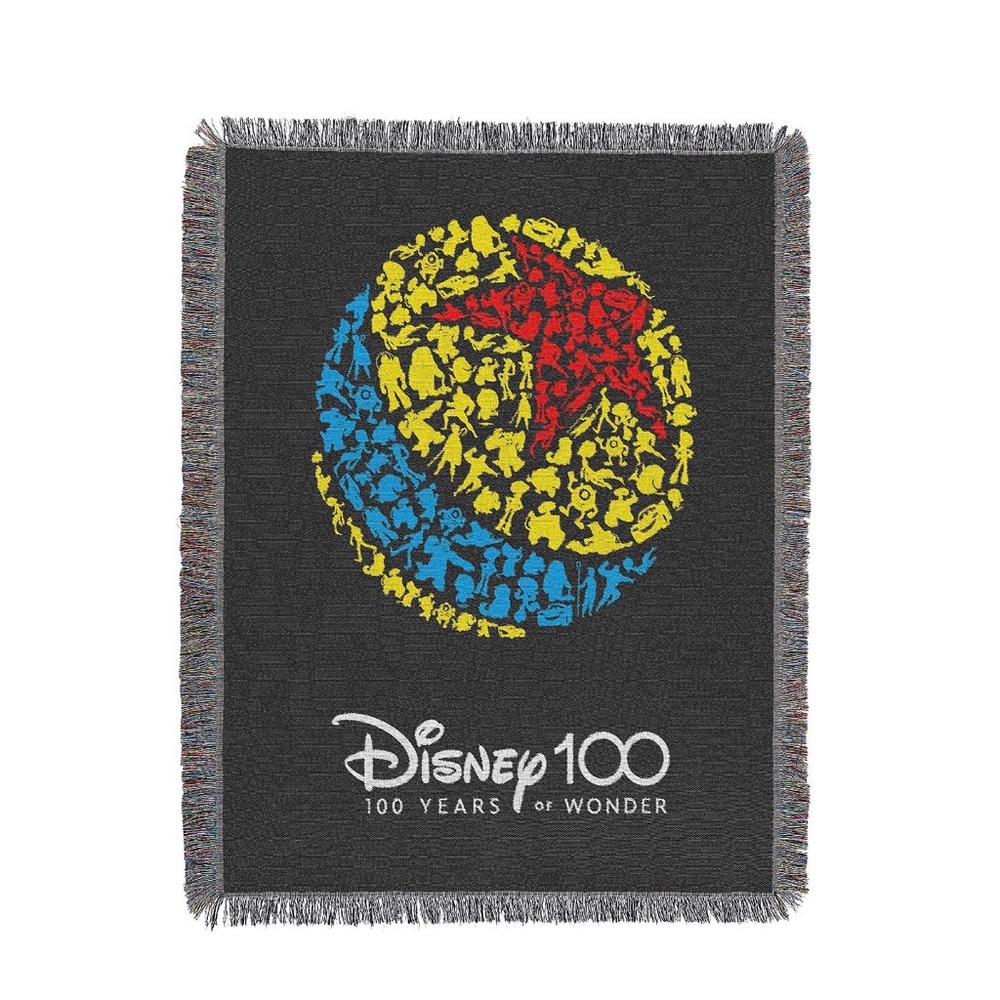 Disney 100 Woven Tapestry Throw Blanket, design forms the iconic Pixar Luxo Ball